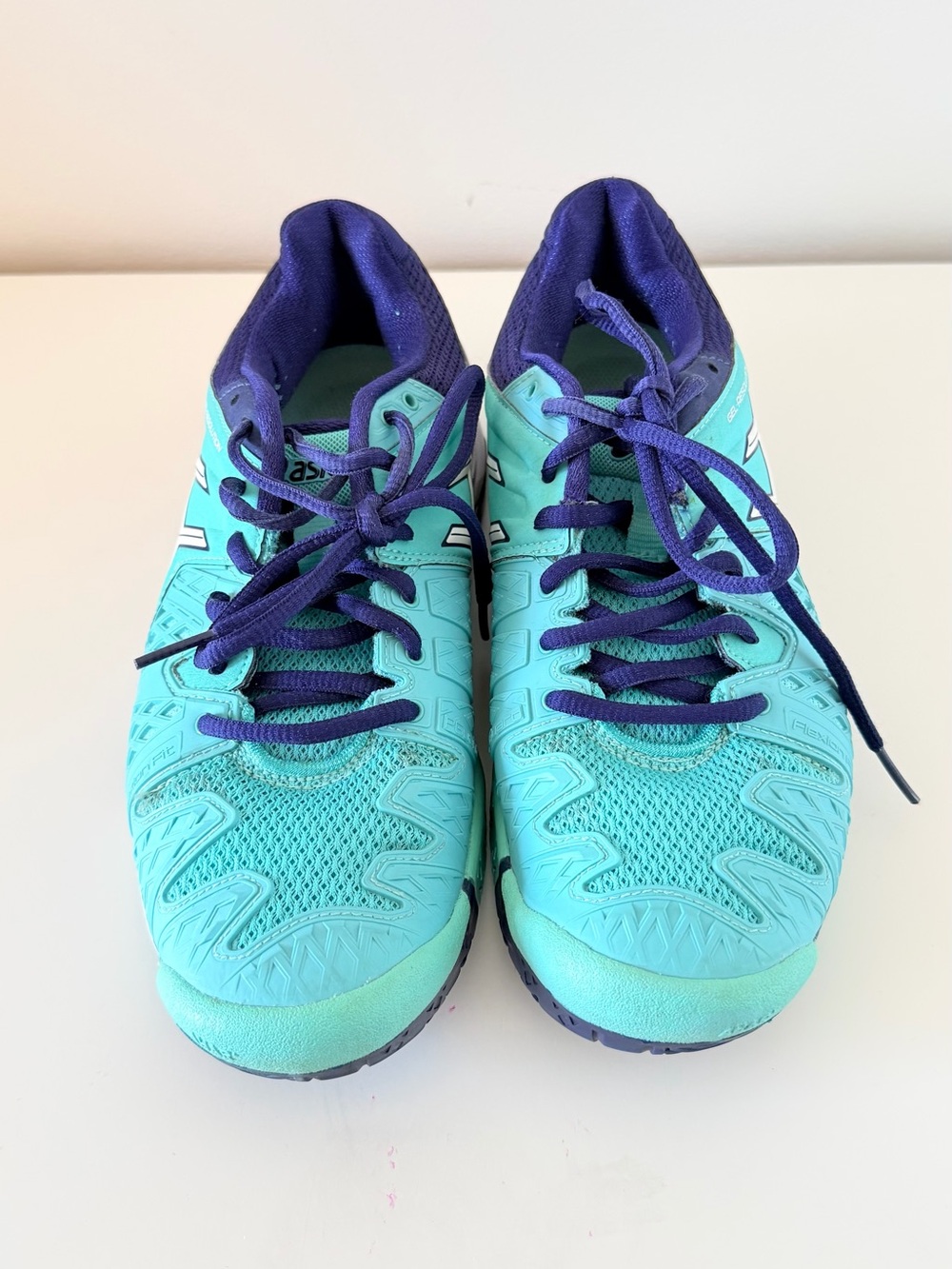 ASICS Gel Solution blue tennis shoes Size US 7 - Picture 2 of 12